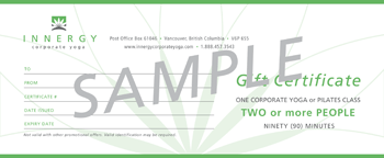 Innergy gift certificate sample